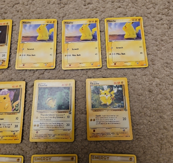 Electric Pokemon Card Collection | Pikachu, Lt Surge, Energy Cards - Picture 3 of 5